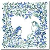 Malen nach Zahlen Pflanzen Vögel blau