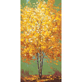 Malen nach Zahlen Baum goldgelb