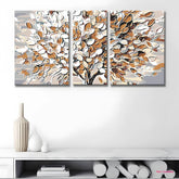 Malen nach Zahlen weißer Baum - 3-teilig (Triptychon)