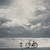 Malen nach Zahlen Fahrrad am Strand