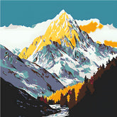Malen nach Zahlen Bergmassiv