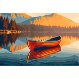 Malen nach Zahlen Boot und Vogel