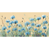 Malen nach Zahlen blaue FeldBlumen