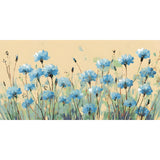 Malen nach Zahlen blaue FeldBlumen