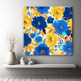 Malen nach Zahlen Blumen blau