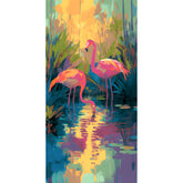 Malen nach Zahlen Flamingo Sonnenaufgang