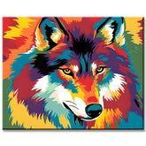 Malen nach Zahlen Wolf Portrait Tiere TierKunst