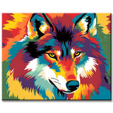 Malen nach Zahlen Wolf Portrait Tiere TierKunst