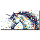 Malen nach Zahlen Panorama Einhorn Tierkunst Malerei