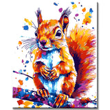 Malen nach Zahlen Eichhörnchen Moderne TierKunst