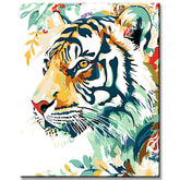 Malen nach Zahlen Löwenportrait Moderne TierKunst Malerei