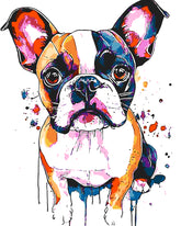 Malen nach Zahlen Mops im Portrait Moderne TierKunst