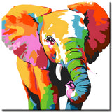 Malen nach Zahlen Kleiner Elefant Portrait Moderne Tierkunst