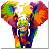 Malen nach Zahlen Kleiner Elefant im Portrait Moderne Tierkunst