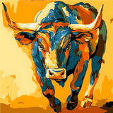 Malen nach Zahlen Großer Stier Portrait Moderne Tierkunst