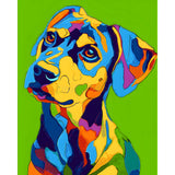 Malen nach Zahlen Bunte Tierwelt Hund