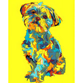 Malen nach Zahlen Bunte Tierwelt Hund im Portrait
