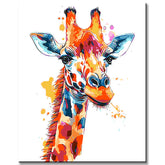 Malen nach Zahlen Bunte Tierwelt Giraffe