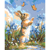 Malen nach Zahlen Hase in der Natur