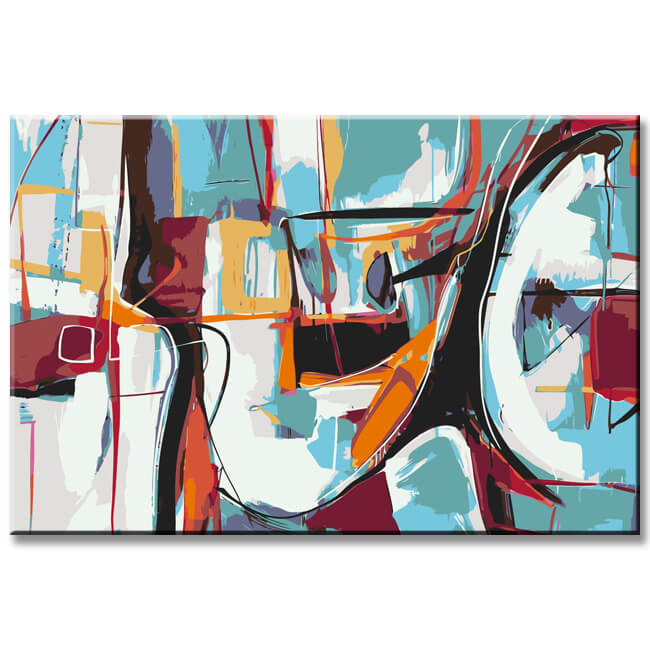 Malen nach Zahlen Abstrakt Rockn' Roll I