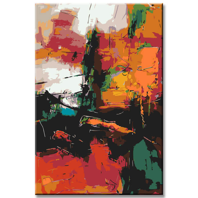 Malen nach Zahlen Abstrakt Sommernacht I