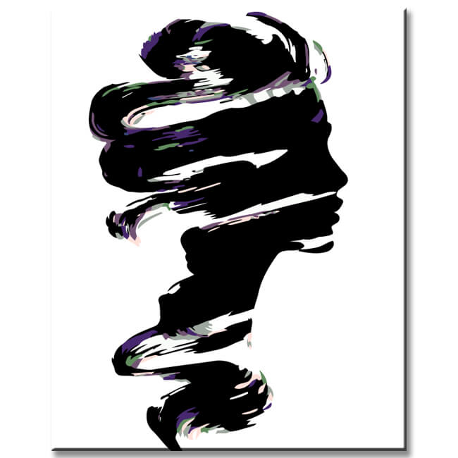 Malen nach Zahlen Abstrakt Sehen I