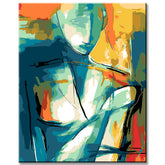 Malen nach Zahlen Abstrakt Das Mädchen aus Ipanema Rio IV