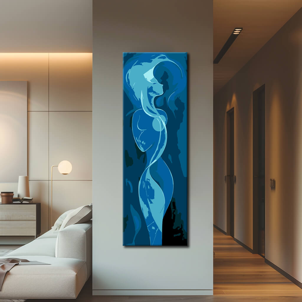 Malen nach Zahlen Abstrakt Blaue Harmonie