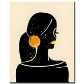 Malen nach Zahlen Abstrakt Schwarze Haare