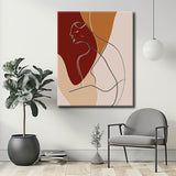 Malen nach Zahlen Minimalismus Frauenkörper LinienKunst