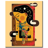 Malen nach Zahlen Abstrakt der nächste Kuss