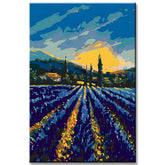 Malen nach Zahlen Lavendel Blumenfeld Provence Frankreich