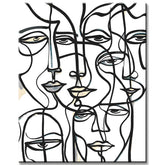 Malen nach Zahlen Linien Kunst Verbundenheit