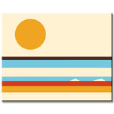 Malen nach Zahlen Abstrakte Landschaft Sonne Meer Strand