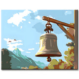 Malen nach Zahlen Kunst Kirchenglocke