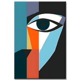 Malen nach Zahlen Kunst Minimalismus Einfache Formen Auge IV