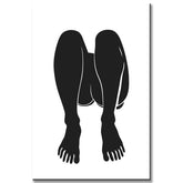 MaleMalen nach Zahlen Kunst Minimalismus Schwarze Füße