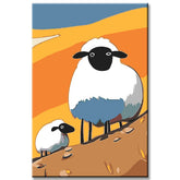 Malen nach Zahlen Kunst Landschaft Schafe Figur