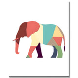 Malen nach Zahlen Kunst Polygon Stil Elefant