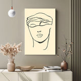 Malen nach Zahlen Kunst Abstrakte Malerei Geometrie Gesicht I