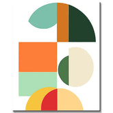 Malen nach Zahlen Kunst Abstrakte Malerei Geometrie Viertel Kreise