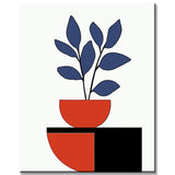 Malen nach Zahlen Kunst Abstrakte Malerei Geometrie Pflanze