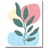 Malen nach Zahlen Kunst Abstrakte Malerei Geometrie Farn