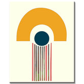 Malen nach Zahlen Kunst Minimalismus Blaue Kugel auf gelber Halbkugel