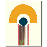 Malen nach Zahlen Kunst Minimalismus Blaue Kugel auf gelber Halbkugel