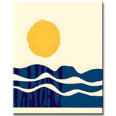 Malen nach Zahlen Kunst Minimalismus Sonne und Wellen