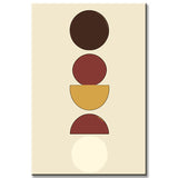 Malen nach Zahlen Kunst Minimalismus zunehmender Mond, Vollmond, abnehmender Mond