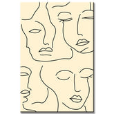 Malen nach Zahlen StrichKunst Silhouetten Gesichter