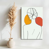 Malen nach Zahlen Kunst Minimalismus Strichzeichnung Frau Rücken