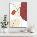 Malen nach Zahlen Kunst Minimalismus Strichzeichnung und bunte Blätter